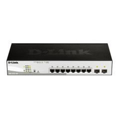 Switch D-Link 8xRJ45 2xSFP PoE Rack 1U (DGS-1210-10P/E)
