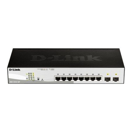 Switch D-Link 8xRJ45 2xSFP PoE Rack 1U (DGS-1210-10P/E)