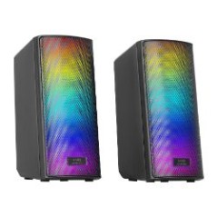Altavoces Mars Gaming 15W 2.0 RGB BT Negro (MSRGB2)