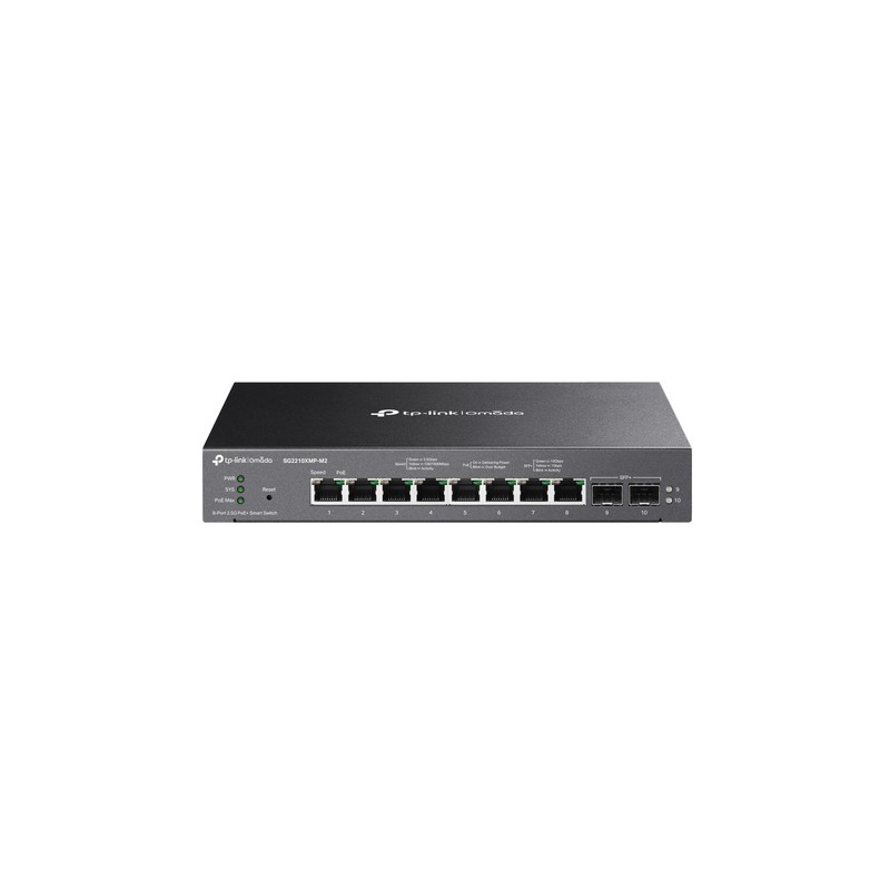 Switch TP-Link 10xRJ45 2xSPF+ 10GbE PoE+ (SG2210XMP-M2) Switch TP-Link 10xRJ45 2xSPF+ 10GbE PoE+ (SG2210XMP-M2)
