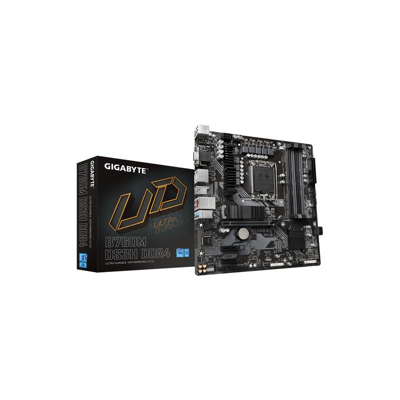 GIGABYTE B760M DS3H DDR4: (1700) 4DDR4 DP VGA HDMI mATX GIGABYTE B760M DS3H DDR4: (1700) 4DDR4 DP VGA HDMI mATX