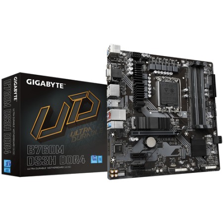 GIGABYTE B760M DS3H DDR4: (1700) 4DDR4 DP VGA HDMI mATX