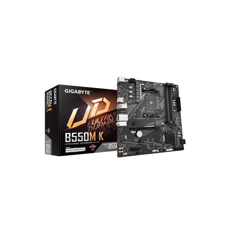 GIGABYTE B550M K:(AM4) 4DDR4 HDMI DP RJ45 mATX
