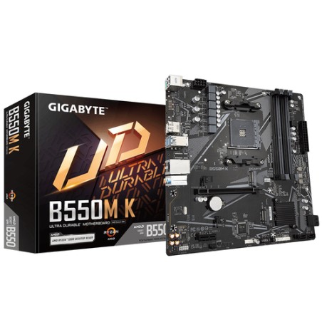 GIGABYTE B550M K:(AM4) 4DDR4 HDMI DP RJ45 mATX