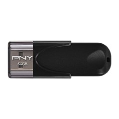 Pendrive PNY 64Gb USB-A 2.0 Negro (FD64GATT4-EF)