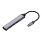 Hub AISENS USB-C 3.0 a 4xUSB-A 3.0 Gris (A109-0541)