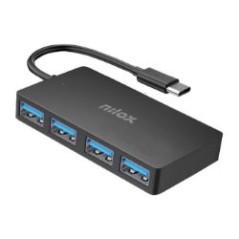 Docking Station NILOX 4xUSB-C 3.0 Negro (NXHUBUSC04)