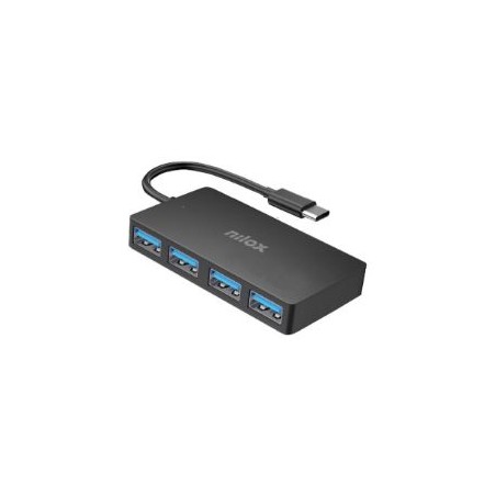 Docking Station NILOX 4xUSB-C 3.0 Negro (NXHUBUSC04)