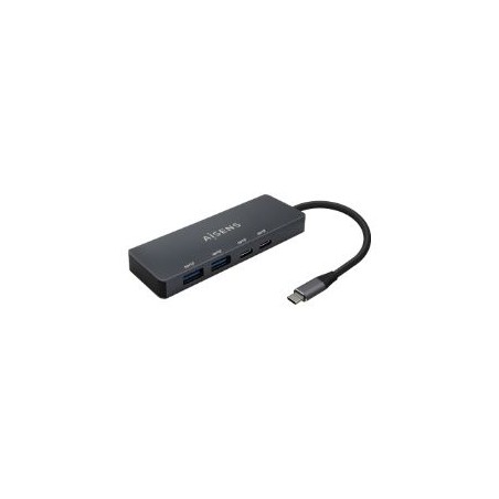 Hub AISENS USB-C a 2xUSB-A 2xUSB-C Gris (A109-0744)