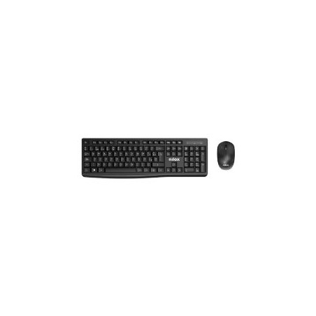 Teclado+Ratón NILOX Wireless 1600dpi Negro (NXKMWE012)