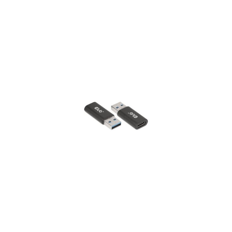 Adaptador Club 3D USB-A/M a USB-C/H Negro (CAC-1525)