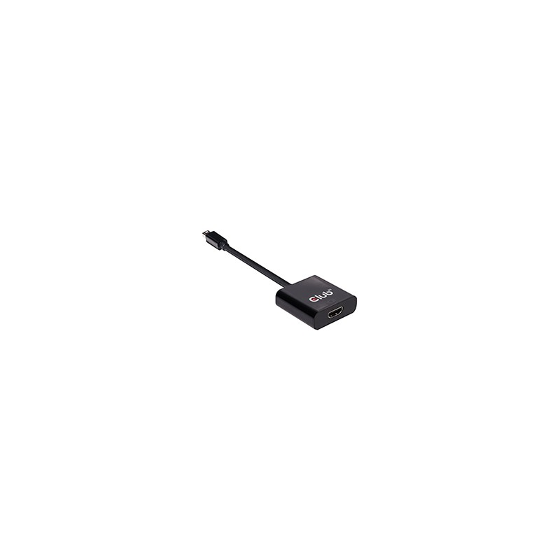 Adaptador Club 3D Mini DP a HDMI 15cm Negro (CAC-21