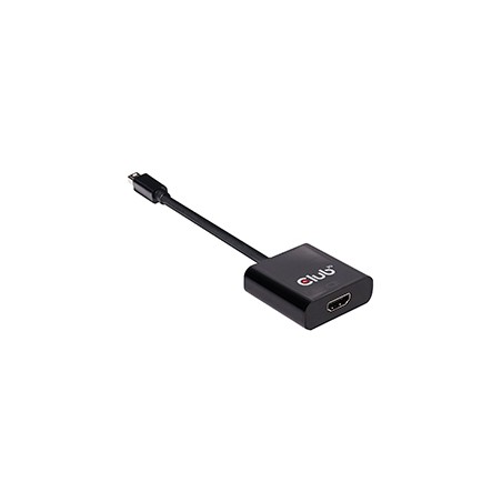 Adaptador Club 3D Mini DP a HDMI 15cm Negro (CAC-21