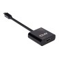 Adaptador Club 3D Mini DP a HDMI 15cm Negro (CAC-21
