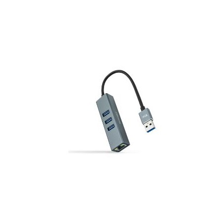 Adaptador Nanocable USB-A a 3xUSB-A/RJ45 (10.03.0407)
