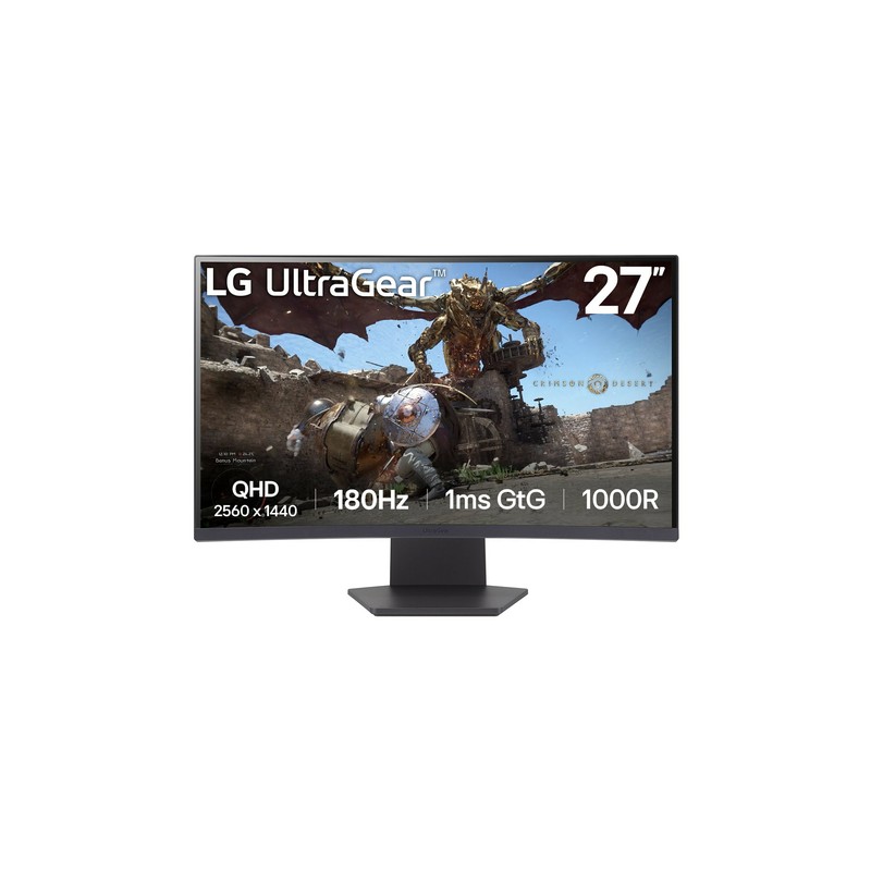Monitor Gaming LG 27" VA QHD 1000R Curvo (27GS60QC-B)