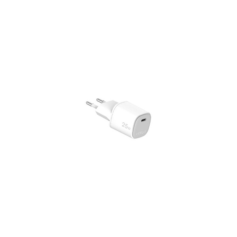 Cargador Pared CELLY 25W 1USB-C Blanco (UPTC1USBC25WWH)