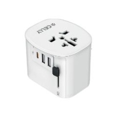 Cargador de Viaje CELLY MultiPlug 30W (MULTIPLUG30WWH)