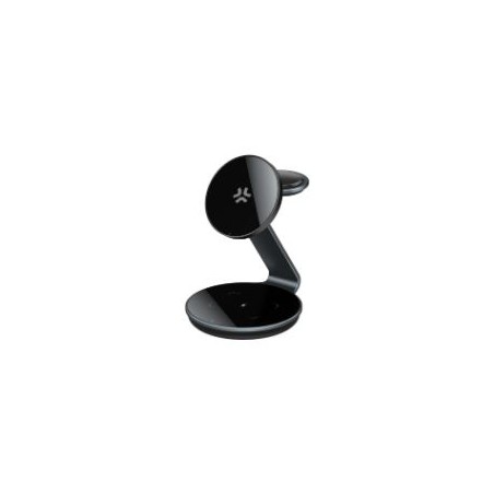 Cargador CELLY Wireless 3en1 15W Negro(MAGSTAND3IN1EVO)