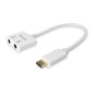 Adaptador EQUIP USB-C/M a 3.5mm/H 15cm Blanco (133460)