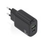 Cargador Pared AISENS 30W USB-A USB-C Negro (A110-0924)