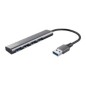 Hub Trust Halyx USB-A a 4xUSB-A 3.0 Gris/Negro (24947)