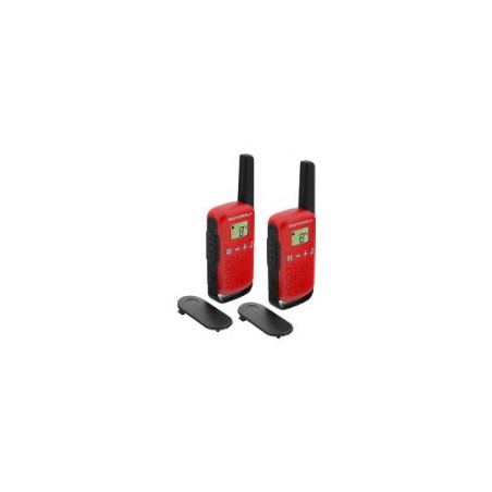 Walkie Talkie Motorola T42 Negro/Rojo (59T42REDPACK)