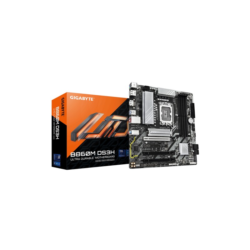 GIGABYTE B860M DS3H: (LGA1851) 4DDR5 DP HDMI RJ45 mATX