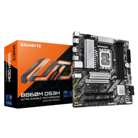 GIGABYTE B860M DS3H: (LGA1851) 4DDR5 DP HDMI RJ45 mATX