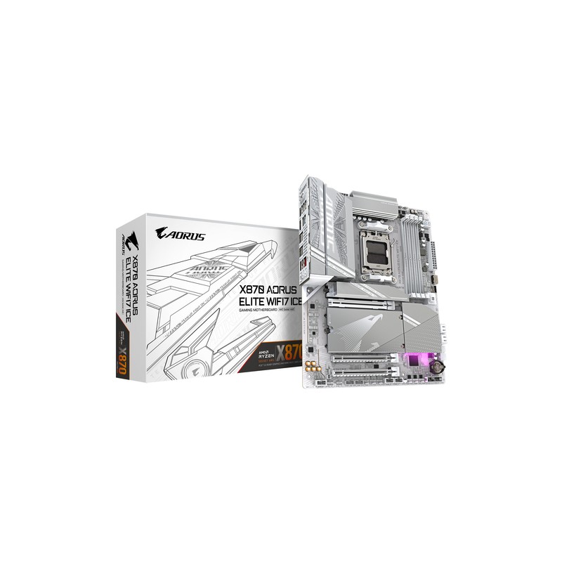 GIGABYTE X870 A ELITE WF7 ICE: (AM5) 4DDR5 4SATA3 HDMI