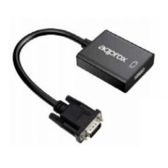 Cable Approx HDMI/H a VGA/M 0.2m Negro (APPC25)