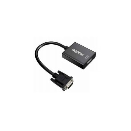 Cable Approx HDMI/H a VGA/M 0.2m Negro (APPC25)