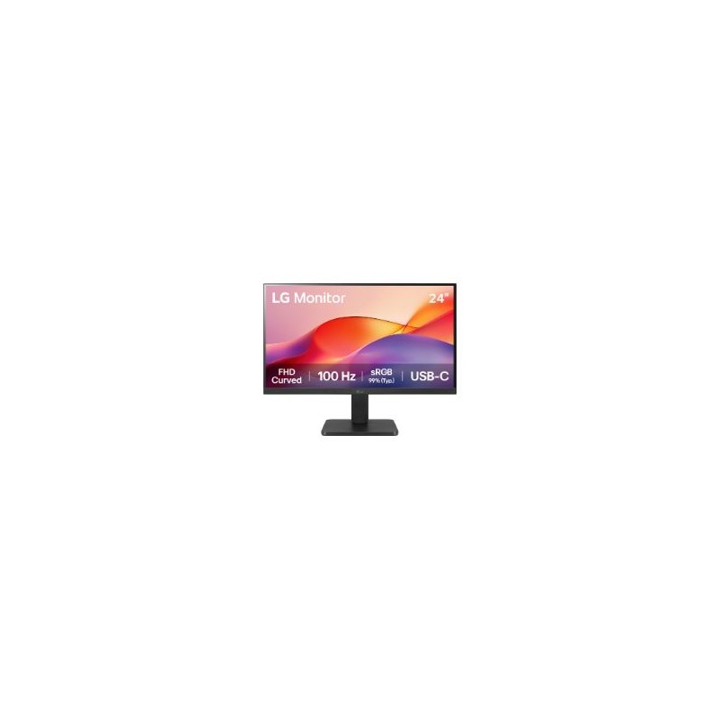 Monitor LG 24" VA FHD Curvo USB-C HDMI Negro(24U421A-B)