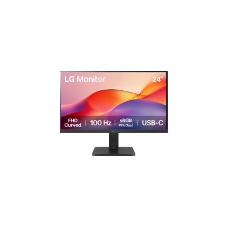 Monitor LG 24" VA FHD Curvo USB-C HDMI Negro(24U421A-B)