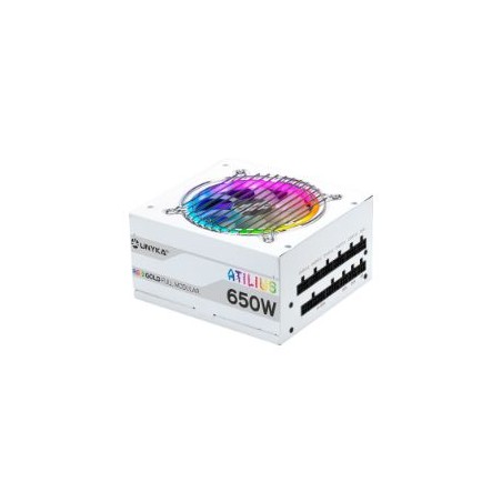 Fuente UNYKA Atilius ATX 650W 90% RGB Blanca (UK521204)