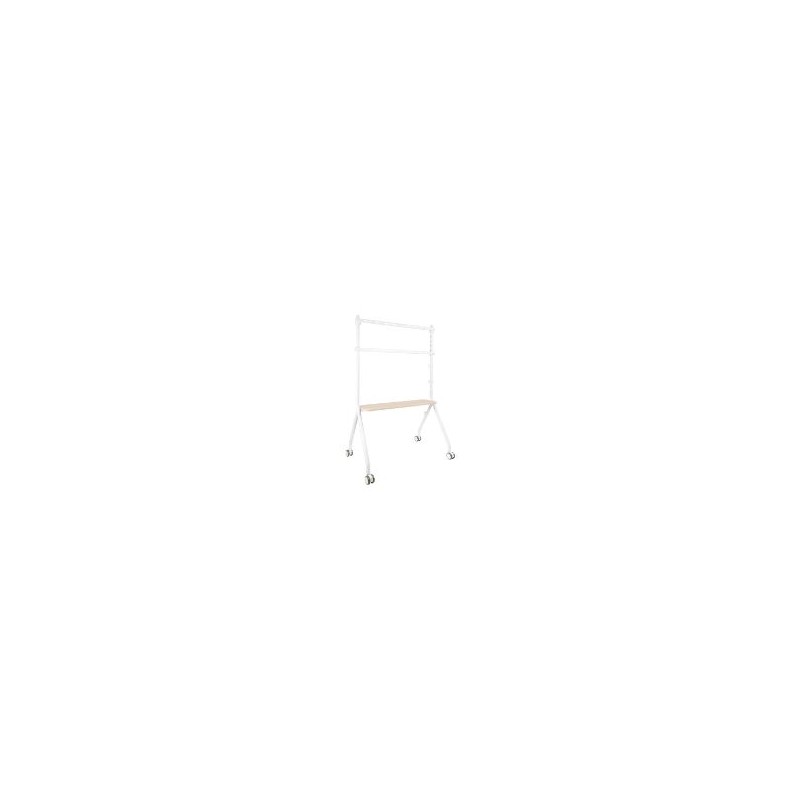 Soporte de Suelo TOOQ 49"-80" Blanco/Haya (FS20207M-W)