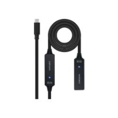 Nanocable USB-C M/H Cable 10m Negro (10.01.1312)