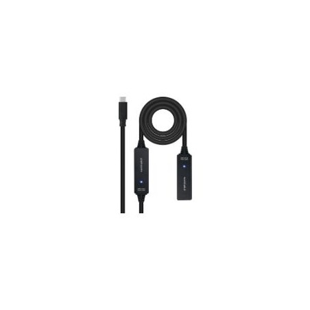 Nanocable USB-C M/H Cable 10m Negro (10.01.1312)