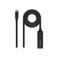 Nanocable USB-C M/H Cable 5m Negro (10.01.1311)