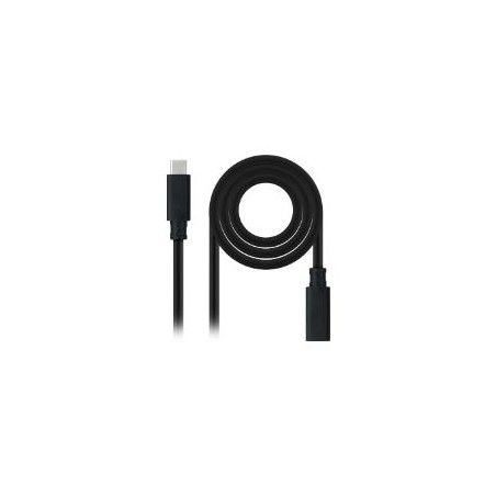 Nanocable USB-C 3.2 M/H 1m Negro (10.01.4501)