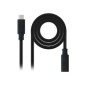 Nanocable USB-C 3.2 M/H 1m Negro (10.01.4501)