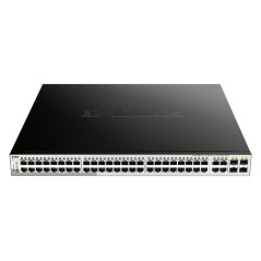 Switch D-Link 48xGbit(PoE) + 4SFP Gest. (DGS-1210-52MP)