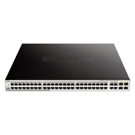 Switch D-Link 48xGbit(PoE) + 4SFP Gest. (DGS-1210-52MP)