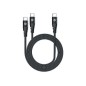 Cable CELLY USB-C a 2xUSB-C 100W 1.3m (USBC2USBCBK)