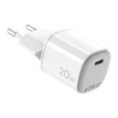 Cargador Pared CELLY 20W USB-C Blanco (UPTC1USBC20WWH)