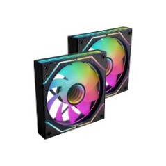 Ventilador MARS GAMING 2Unid ARGB Negro(MF3DPROX2R)