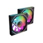 Ventilador MARS GAMING 2Unid ARGB Negro(MF3DPROX2R)