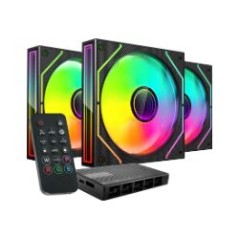 Ventilador Mars Gaming ARGB Kit 3 Negro (MF3DPROKIT)