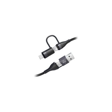 Cable SUBBLIM USB-A/C/C/Lightning 1m (SUBCAB-4IN101)