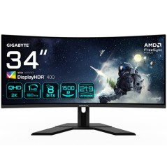 Monitor GIGABYTE G34WQCP 34" VA QHD 180Hz Curvo Negro